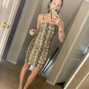 Snakeskin bodycon dress